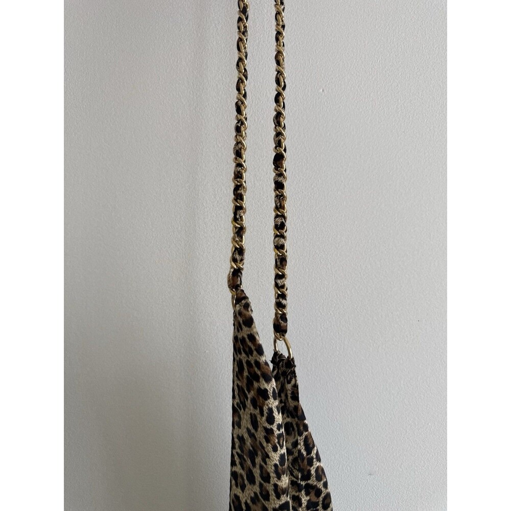 ✿ Leopard Print Bow Chain Fashion Accessory Gold Tone Statement Strap